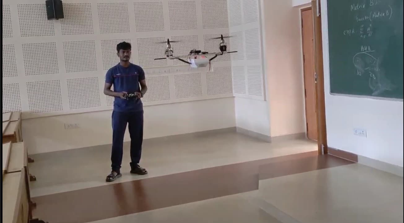 GPS-Denied Drone using Bicopter Configuration for Mars Copter